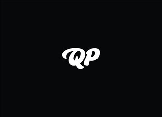 Logo Monogram Slash concept with Modern designs template letter qp 