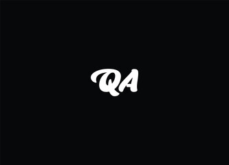 Logo Monogram Slash concept with Modern designs template letter qa