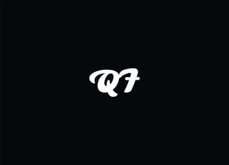 Logo Monogram Slash concept with Modern designs template letter qf