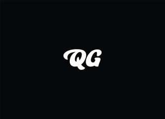 Logo Monogram Slash concept with Modern designs template letter QG