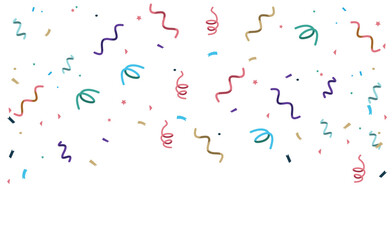 Vector confetti. confetti fall transparent background. Multicolored confetti png. holiday, birthday.