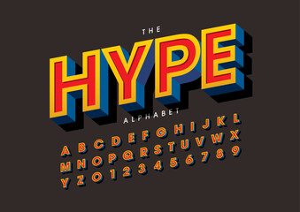 Vector of stylized modern font and alphabet © Vectoran