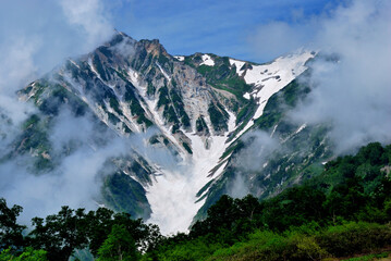 日本北アルプス・白馬大雪渓