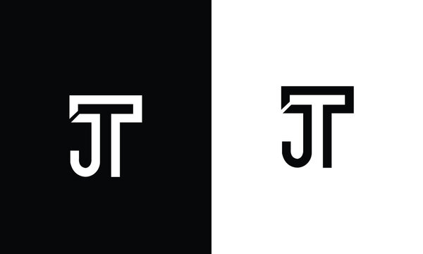 Creative Letters JT Logo Design Vector Template. Initial Letters JT Logo Design