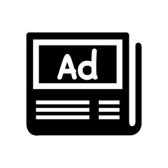 Advertising newspaper icon