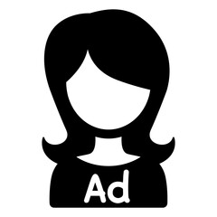 Advertising on shirt icon