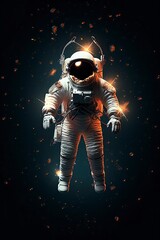 Fototapeta premium An Astronaut at spacewalk, Generative ai
