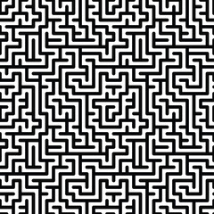 Seamless pattern, abstract maze, geometric vector background