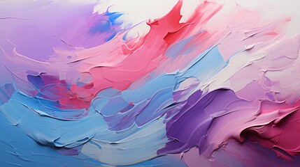 Impressionism, brush strokes of paint in blue and lilac tones. abstract background, backdrop, texture.