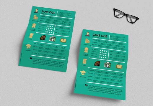 Green Flat Resume Template