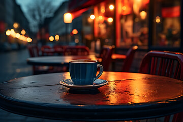 Evening Serenity at the Café