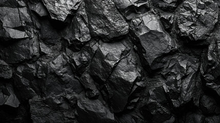  暗い灰色の石の背景。黒い岩のテクスチャGenerativeAI