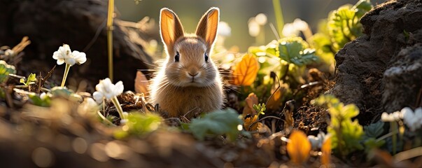 bunny in the garden, generative ai
