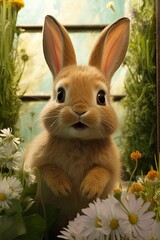 Bunny, Cartoon, Generative AI