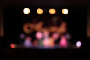 Texture blur and defocus, background for design. Stage light at a concert show