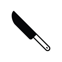 knife icon with white background vector stock illustration
