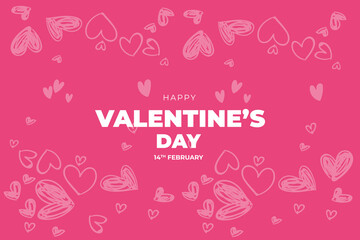 Valentine's Day background, Happy Valentine's Day banner