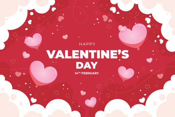 Fototapeta na wymiar Valentine's Day background, Happy Valentine's Day banner