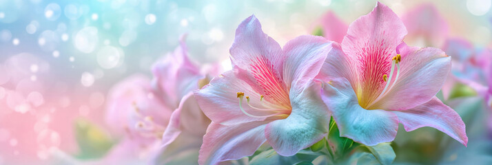 pastel spring background with lilys