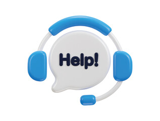 help line icon 3d rendering vector illustration