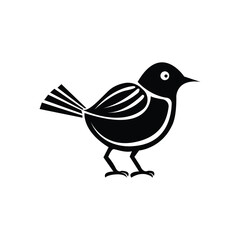 Bird logo retro vector icon illustration