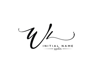 WL W L initial letter handwriting and signature logo