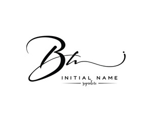 BH B H initial letter handwriting and signature logo