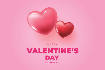 Valentine's Day background, Happy Valentine's Day banner