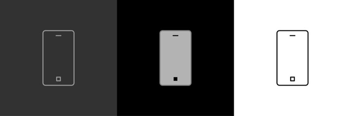 Smart phone icon in trendy flat style isolated on idea background. Linear and filled Sign Symbol for your web site design, logo, app, UI. Vector illustration.