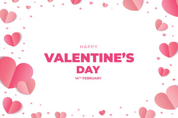 Valentine's Day background, Happy Valentine's Day banner