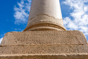 The Greek inscription on the basement of Pompey's pillar on territory of Serapeum of Alexandria