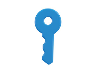 3d key icon vector illustration