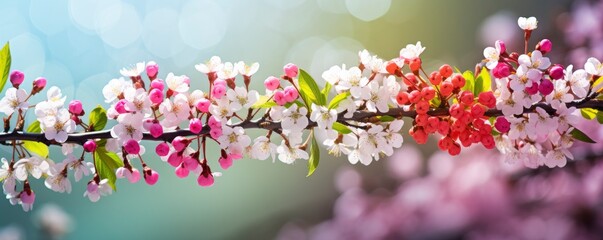 Spring is a season background, generative ai