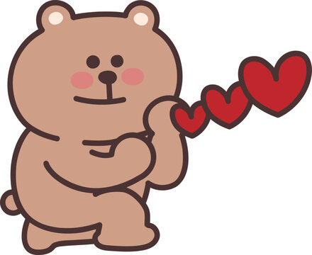 recommend clip art: Cartoon teddy bear proposing marriage to someone. Vector illustration isolated on a transparent background.