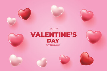 Valentine's Day background, Happy Valentine's Day banner