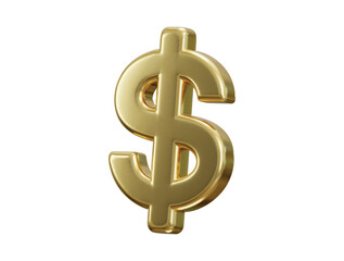 3d golden dollar sign isolated dollar symbol vector icon illustration
