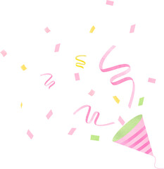 春イメージのクラッカーのイラスト