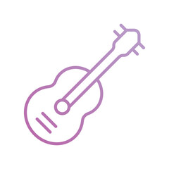 guitar icon with white background vector stock illustration