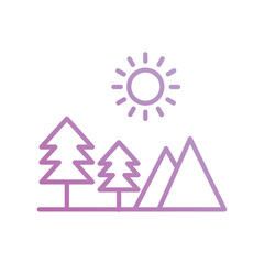 nature icon with white background vector stock illustration