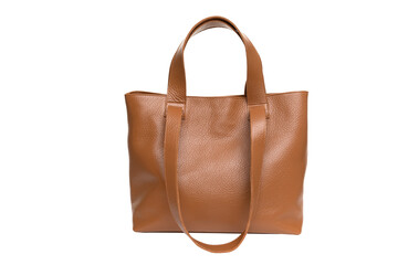 stylish brown leather bag made of natural materials