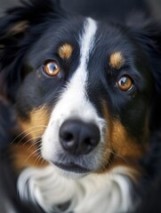 Australian Shepard dog, close up.