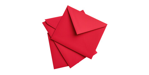 Chinese New Year red envelopes made from AI placed on a white background