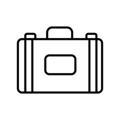 suitcase icon with white background vector stock illustration