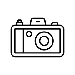  camera icon with white background vector stock illustration