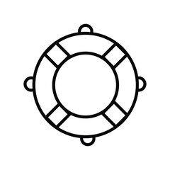 lifebouy icon with white background vector stock illustration