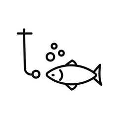 fishing icon with white background vector stock illustration