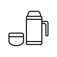 thermos icon with white background vector stock illustration