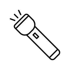 flashlight icon with white background vector stock illustration