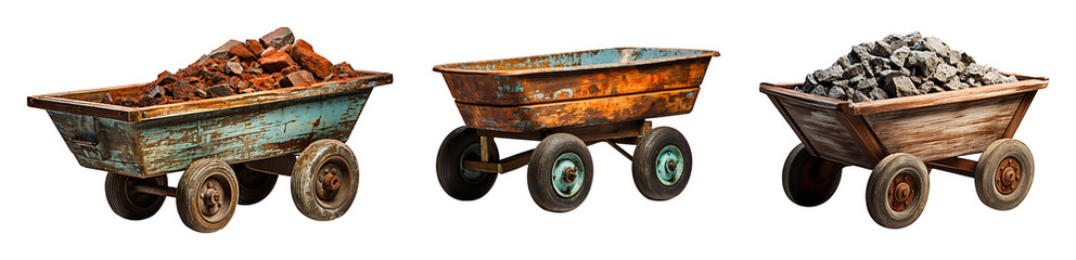 Wheelbarrow on a png background