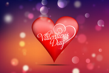 Valentines day background with heart pattern and typography of happy valentines day